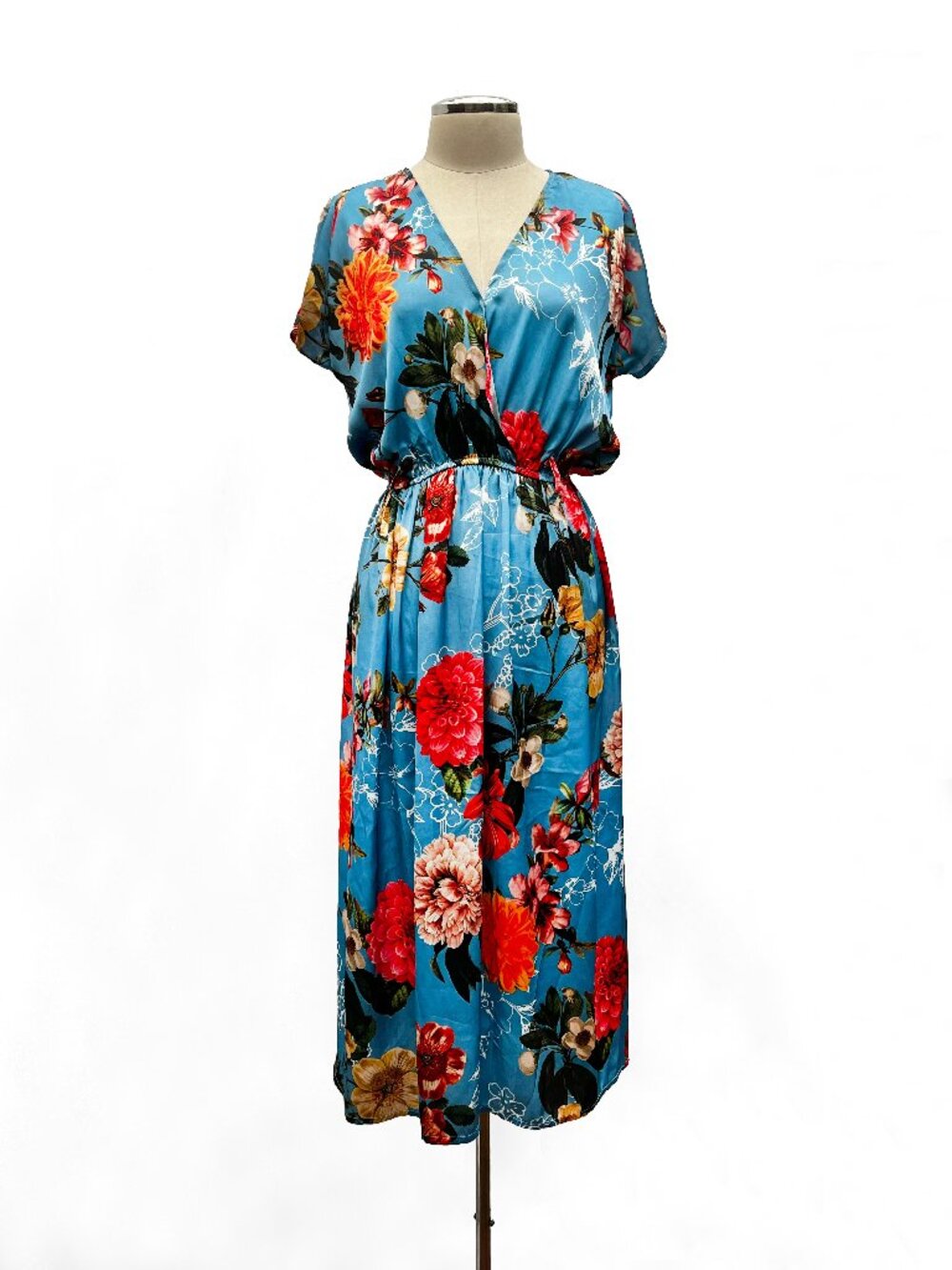 Maison Revolt "Tokyo" Floral Satin Dress XS